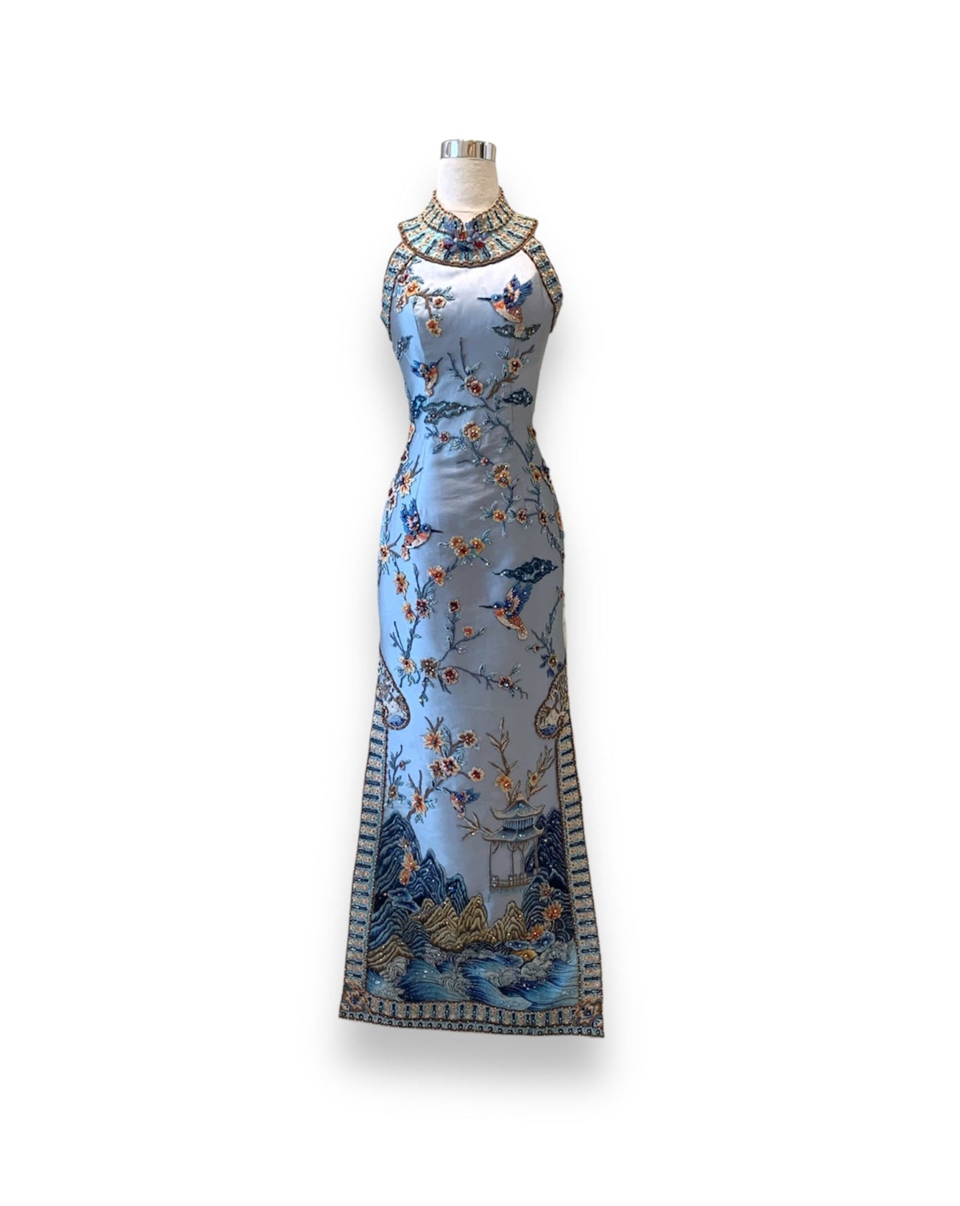 Rent: MCG Couture - Cheongsam Blue with detachable