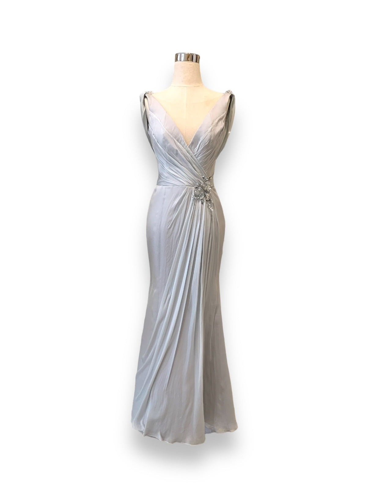 Rent : Rachm Design - Blue V-neck Mermaid Gown